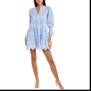 Sail to Sable Blue and White Gingham Dress.